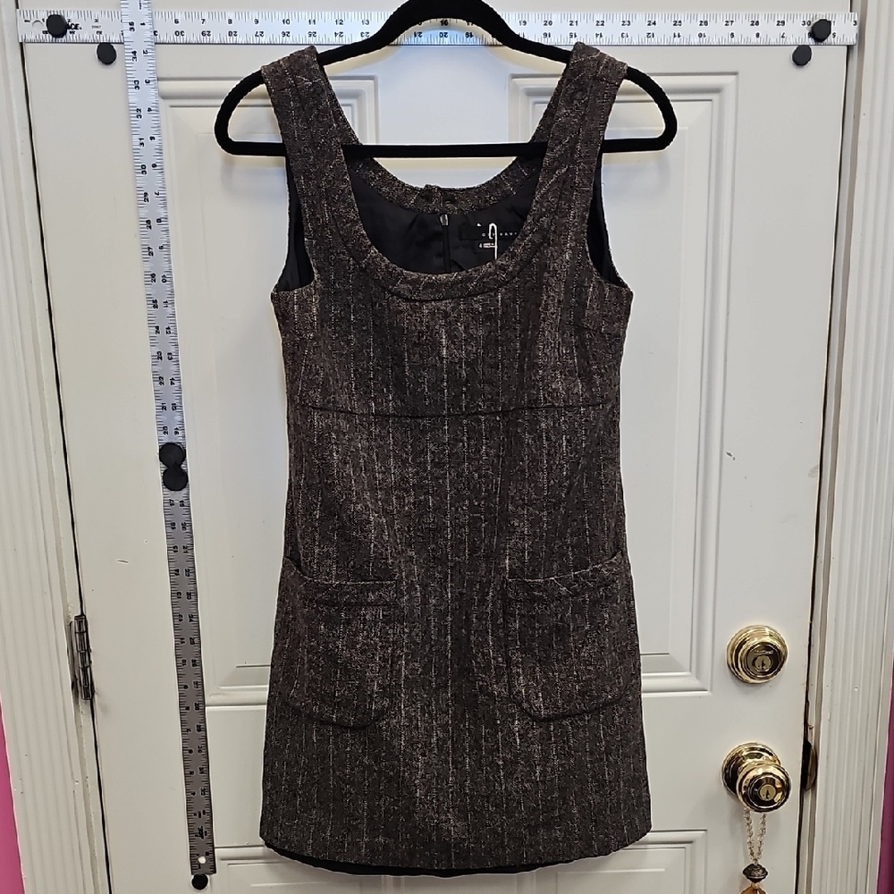 2000s, Y2k, Tweed, Pocket, School, Dress, Party, Festival, Casual, Cute, Girly